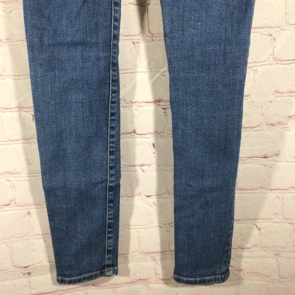 GAP Stretch Super Skinny Distressed Denim Blue Jeans - Size 10 - Picture 9 of 9